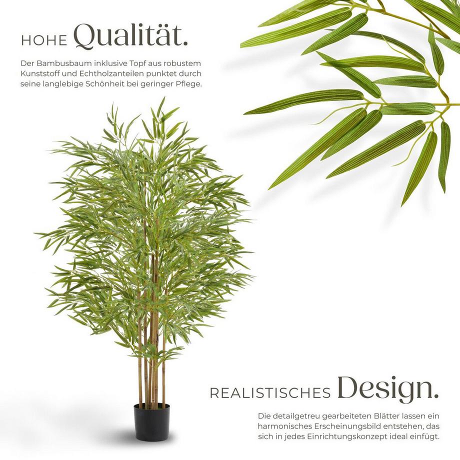 Tectake Albero di bambù artificiale Bambosa Varie misure  