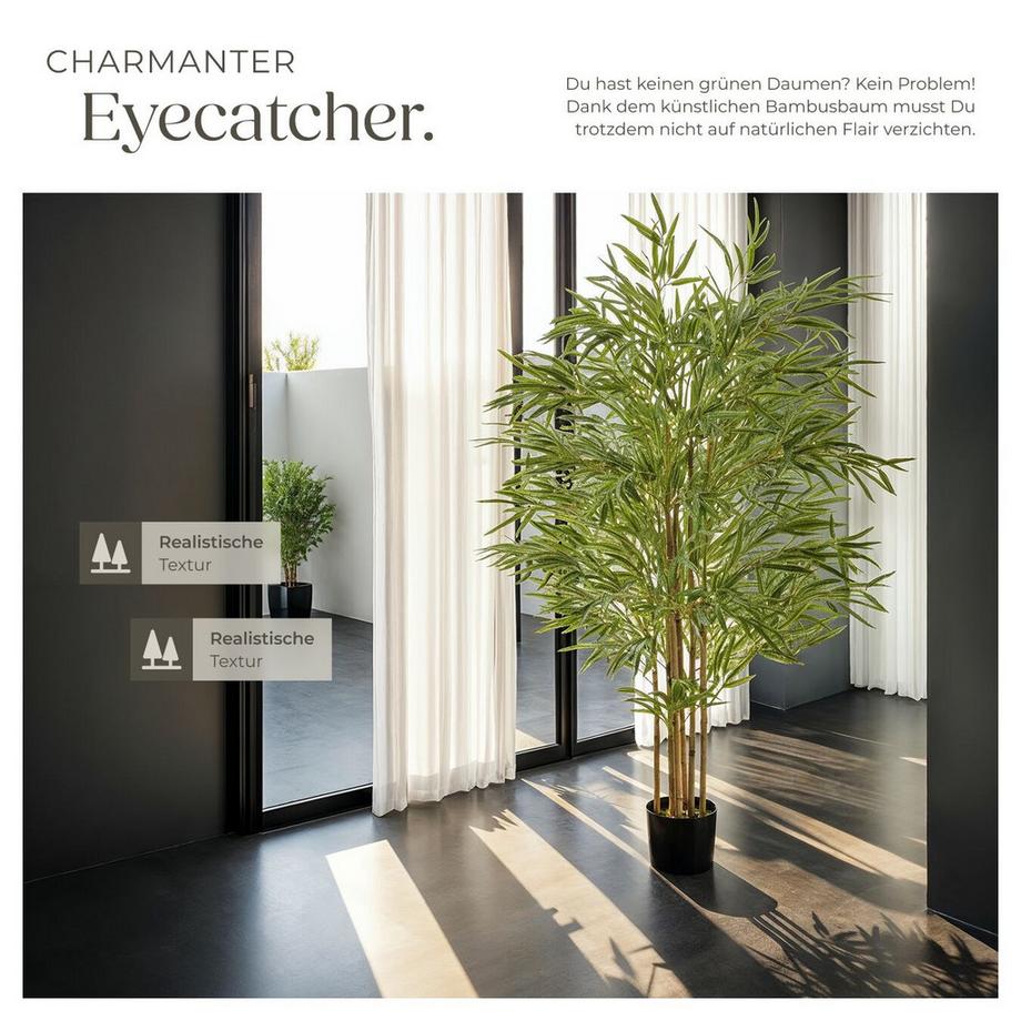 Tectake Albero di bambù artificiale Bambosa Varie misure  