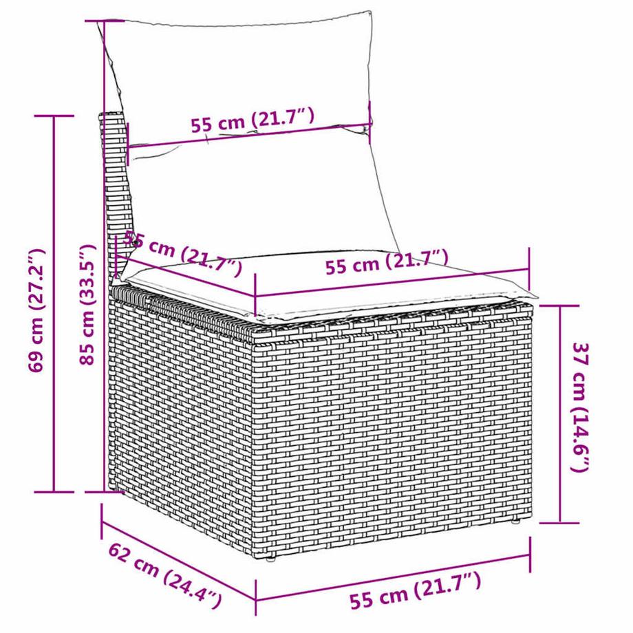 VidaXL Garten sofagarnitur poly-rattan  