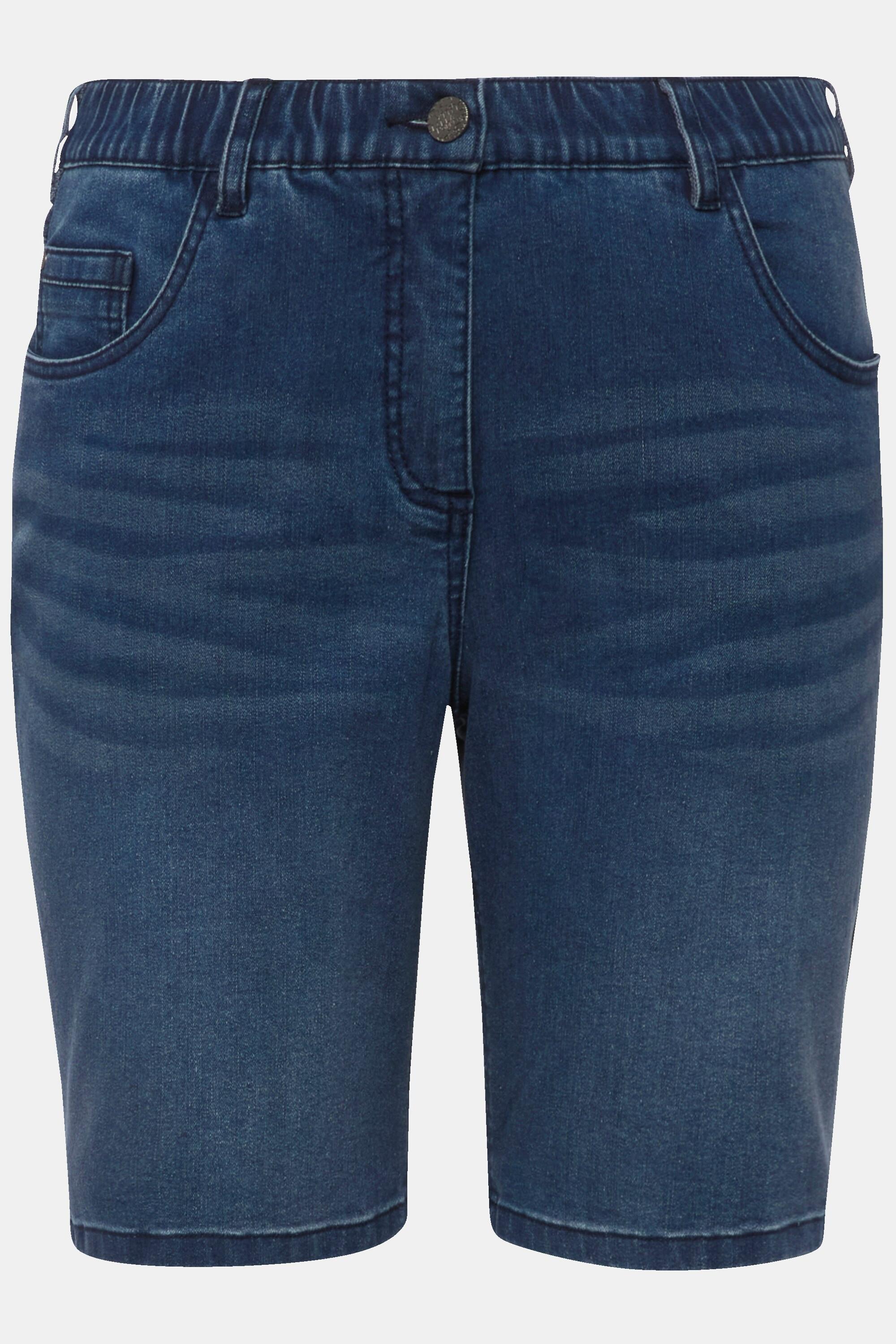 Ulla Popken  Jeansbermuda Mandy, 5-Pocket-Form, Komfortbund 