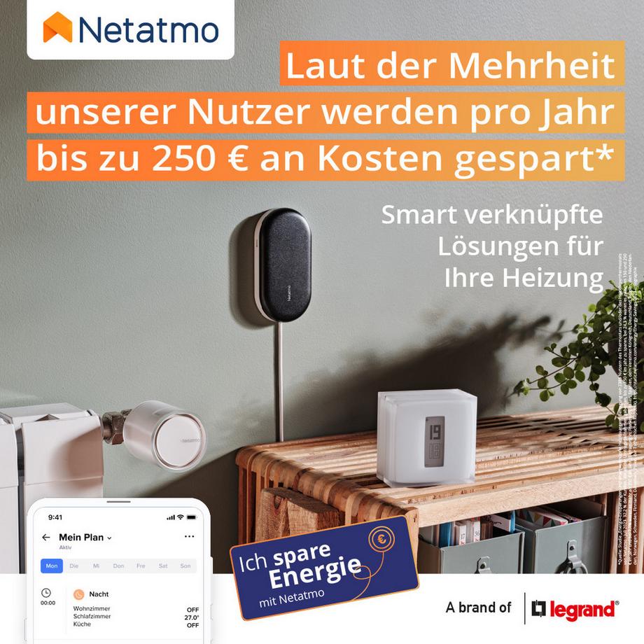 NETATMO 3x Têtes Thermostatiques Intelligentes Additionnelles Netatmo pour radiateur  