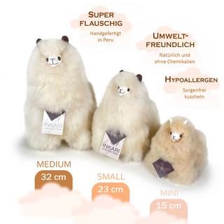 Inkari  Alpaka Kuscheltier Mini (15 cm) - Blond 