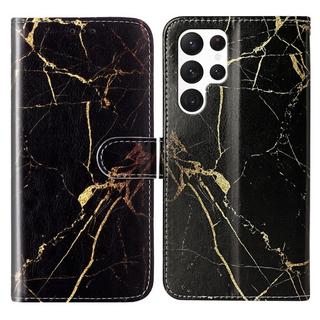 Cover-Discount  Galaxy S24 Ultra - Leder Etui Hülle Marble 