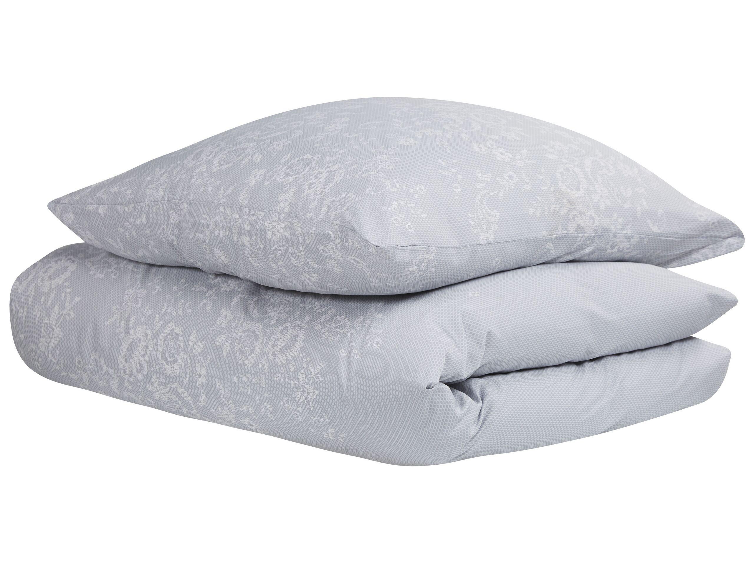 Beliani Morningside Set Copripiumino in Raso di Cotone Classico  