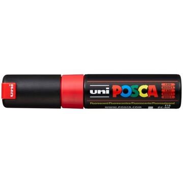 UNI-BALL Posca Marker 8mm PC-8K F.RED fluo rot, Keilspitze