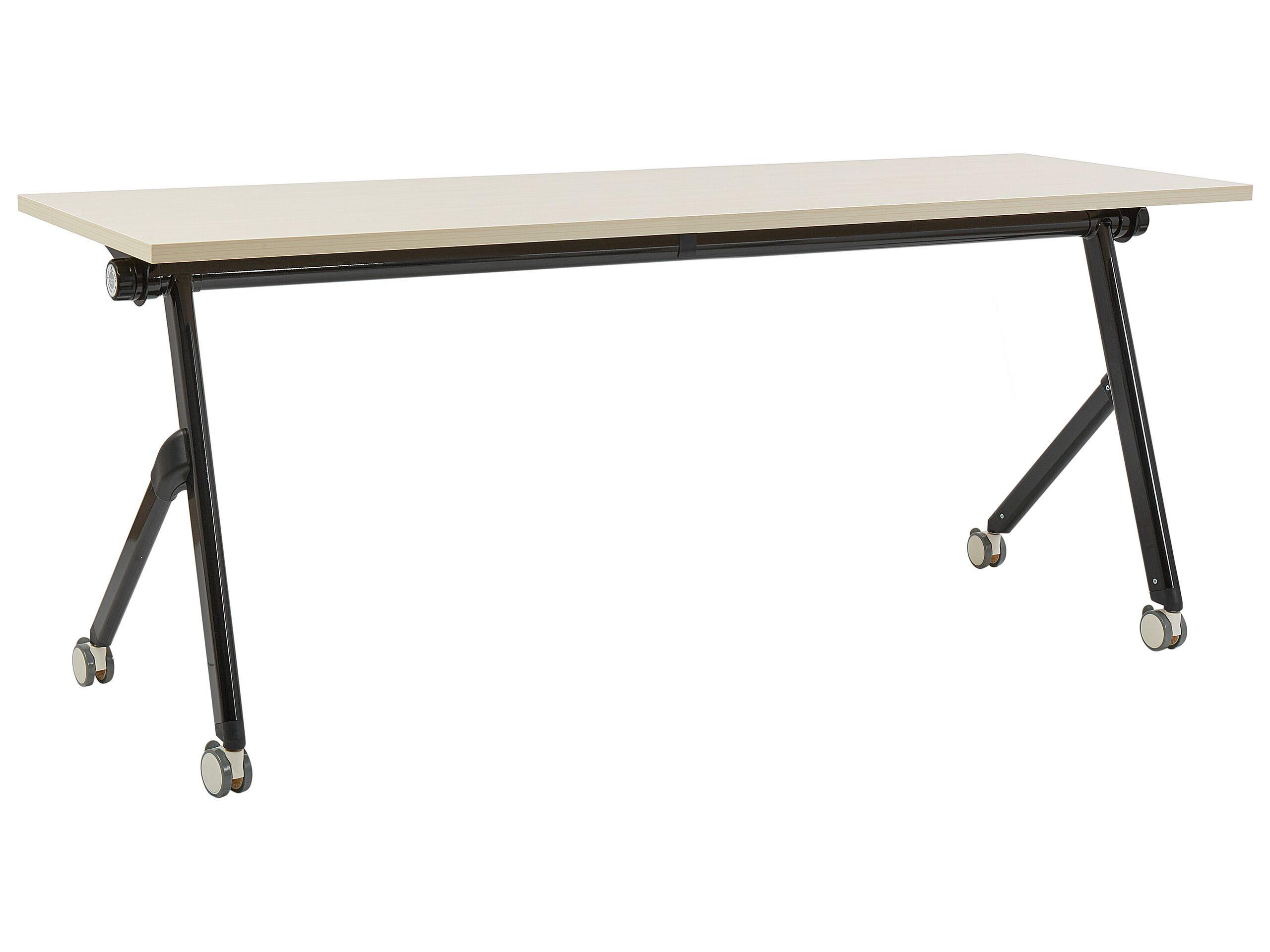 Beliani Bureau pliable en Acier Moderne BENDI  