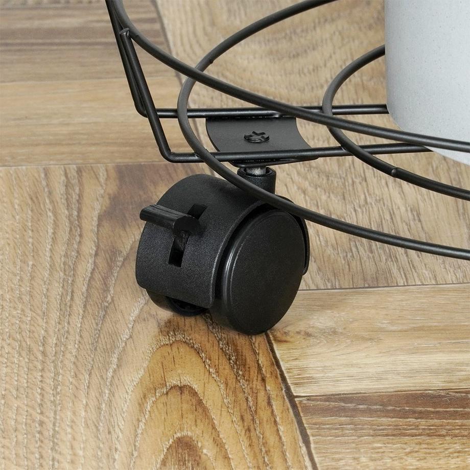 ProGarden  Pot de fleurs pratique et robuste sur roulettes avec blocage des roulettes 