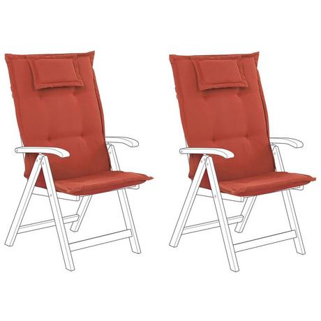 Beliani Lot de 2 coussins de jardin en Polyester Moderne JAVA/AMANTEA  