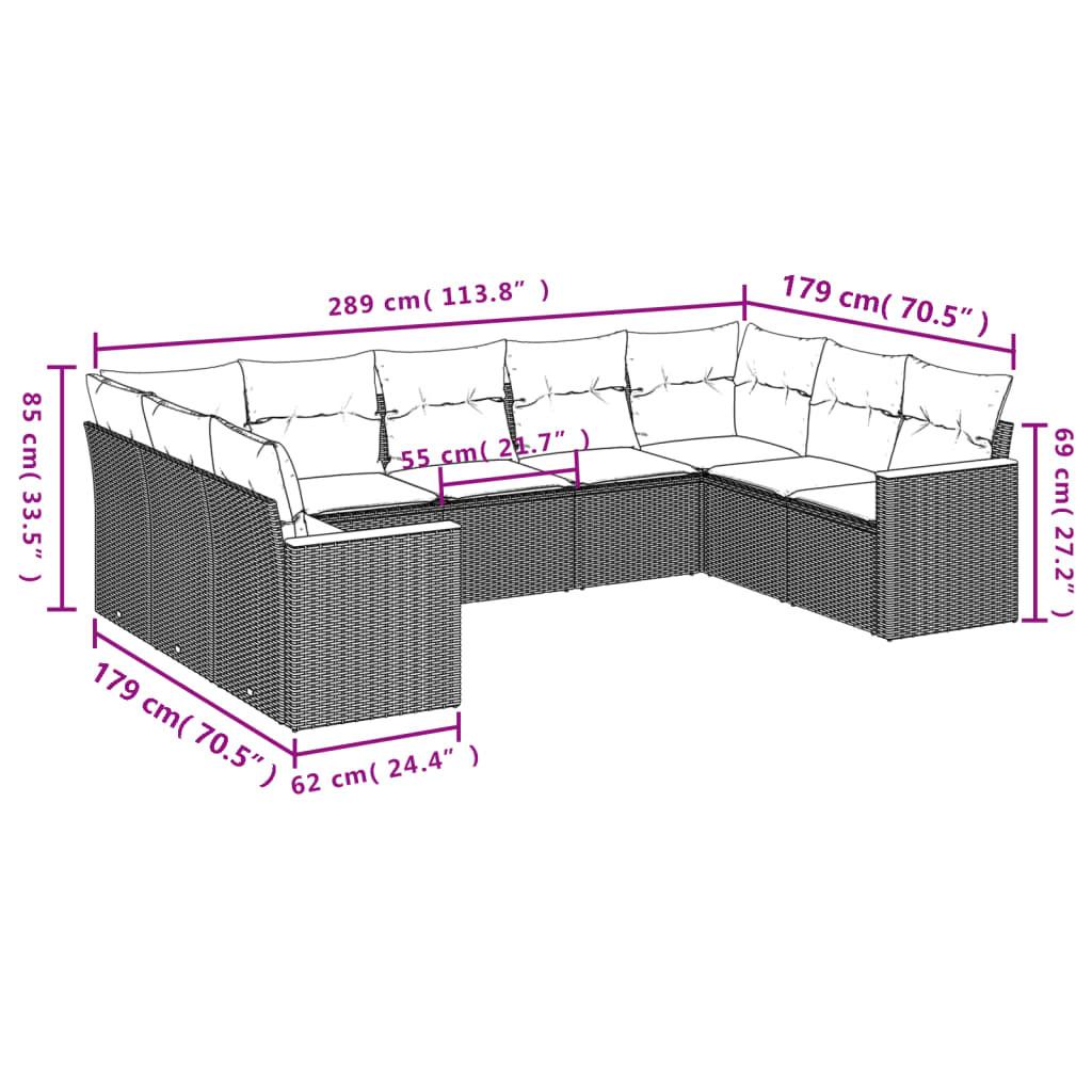 VidaXL Garten sofagarnitur poly-rattan  