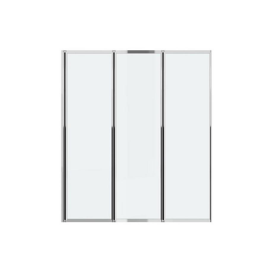 SHOWER DESIGN Duschtrennwand Badewanne klappbar - Metall - Chromfarben - 120 x 140 cm - DISTRICT  