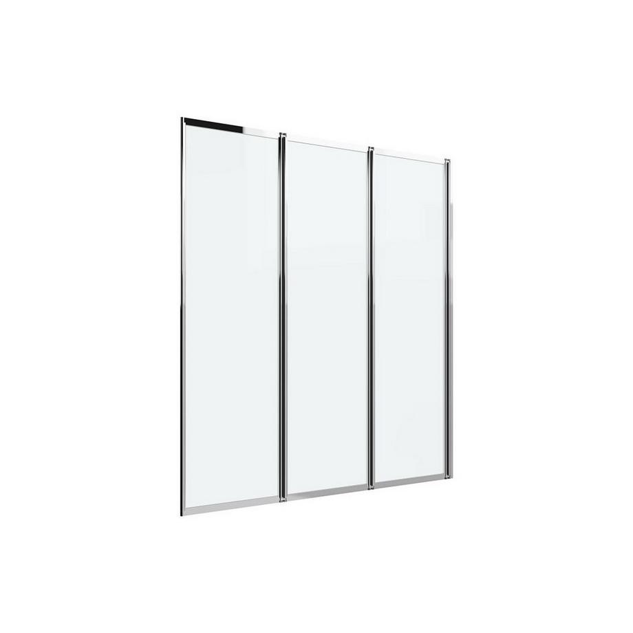 SHOWER DESIGN Duschtrennwand Badewanne klappbar - Metall - Chromfarben - 120 x 140 cm - DISTRICT  