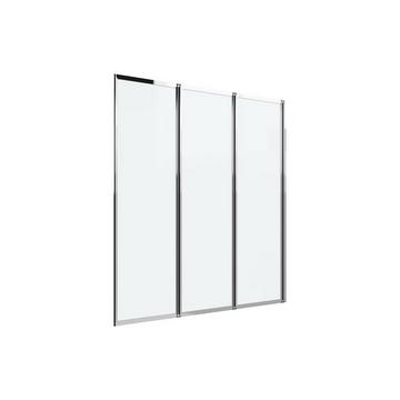 Pare baignoire pliant en métal - Coloris chrome - 120 x 140 cm - DISTRICT