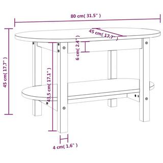 VidaXL Couchtisch kiefernholz  