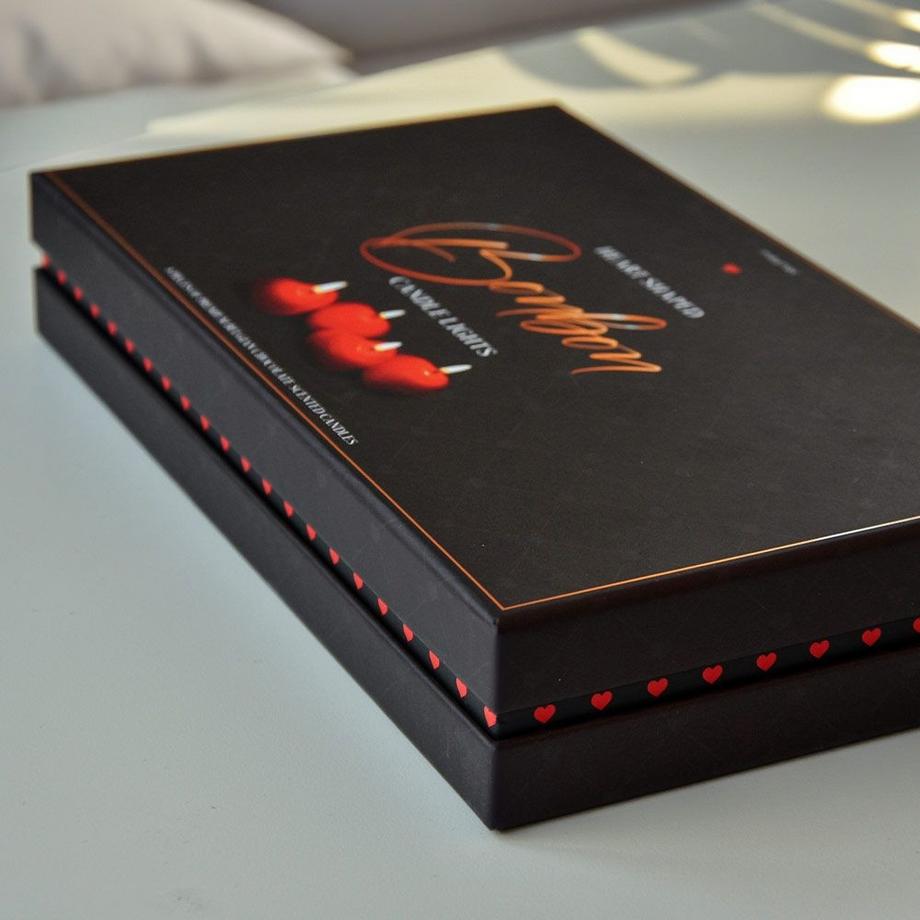 Mikamax  Candela al cioccolato a forma di cuore 