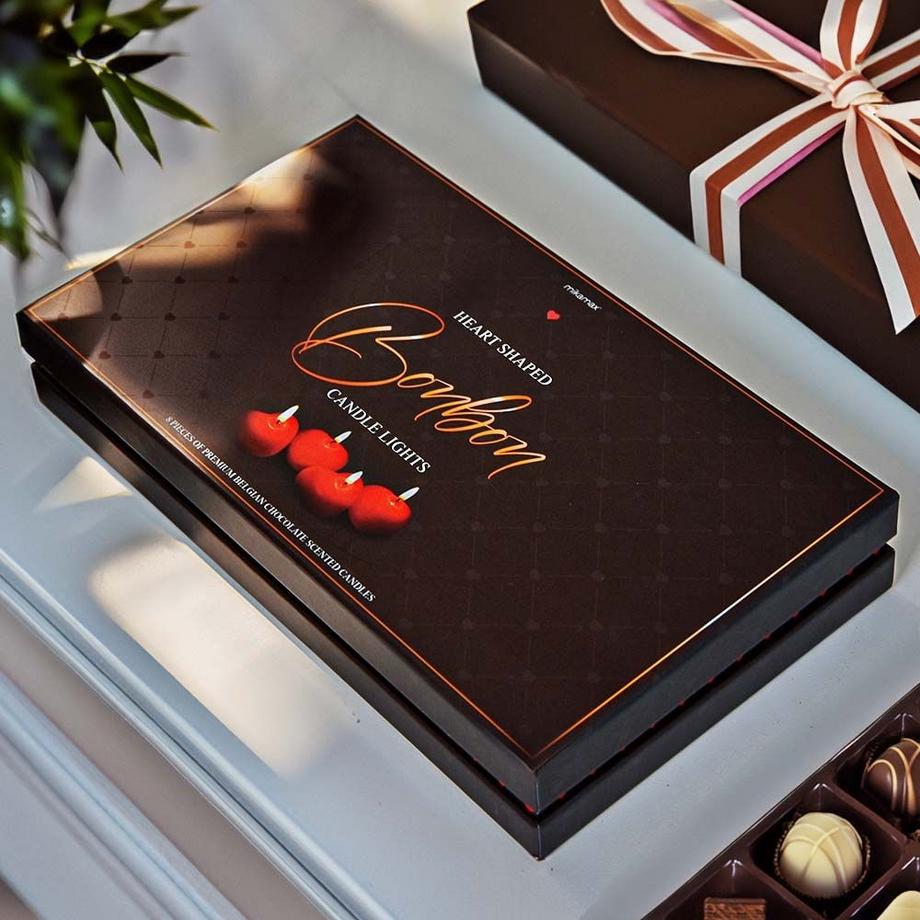 Mikamax  Candela al cioccolato a forma di cuore 