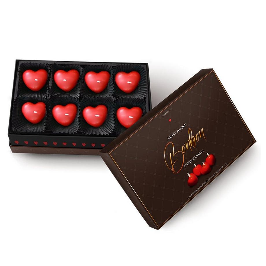 Mikamax  Candela al cioccolato a forma di cuore 