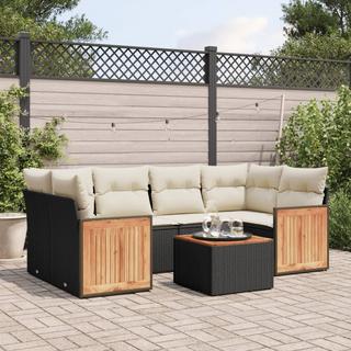 VidaXL Ensemble de canapés de jardin rotin synthétique  