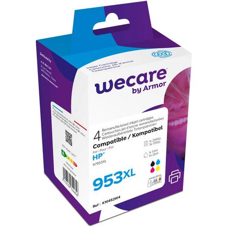 wecare  WECARE Tinte 953XL rebuilt CMYBK L0S70AEWE z.HP OJ Pro 8710 53/3x26ml 