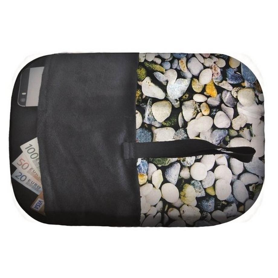 Sandini  Sandini 3-in-1 Reisekissen Steine (Kissen Nackenrolle Geheimfach) 