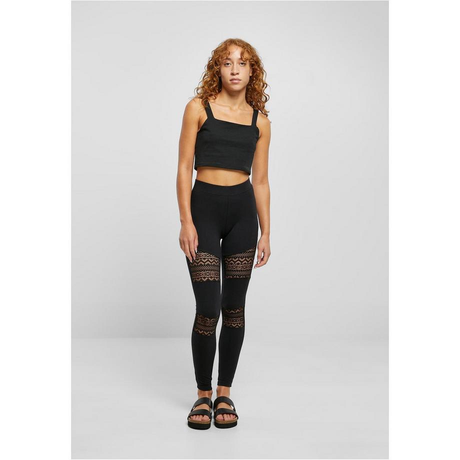 URBAN CLASSICS Legging incrusté de dentelle au crochet  