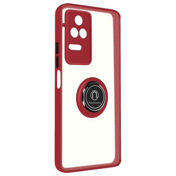 Avizar  Ring-Hülle für Xiaomi Poco F4 5G Rot 