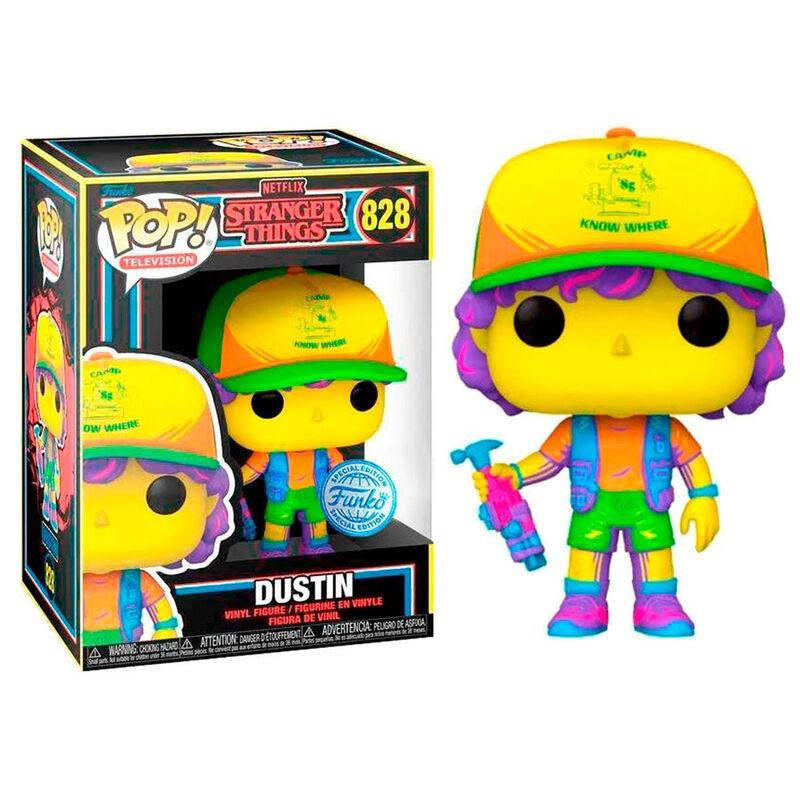 Funko  Figurine POP Stranger Things Dustin dans Beef Black Light Exclusif 