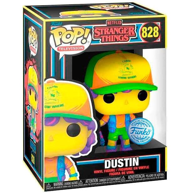 Funko  Figurine POP Stranger Things Dustin dans Beef Black Light Exclusif 