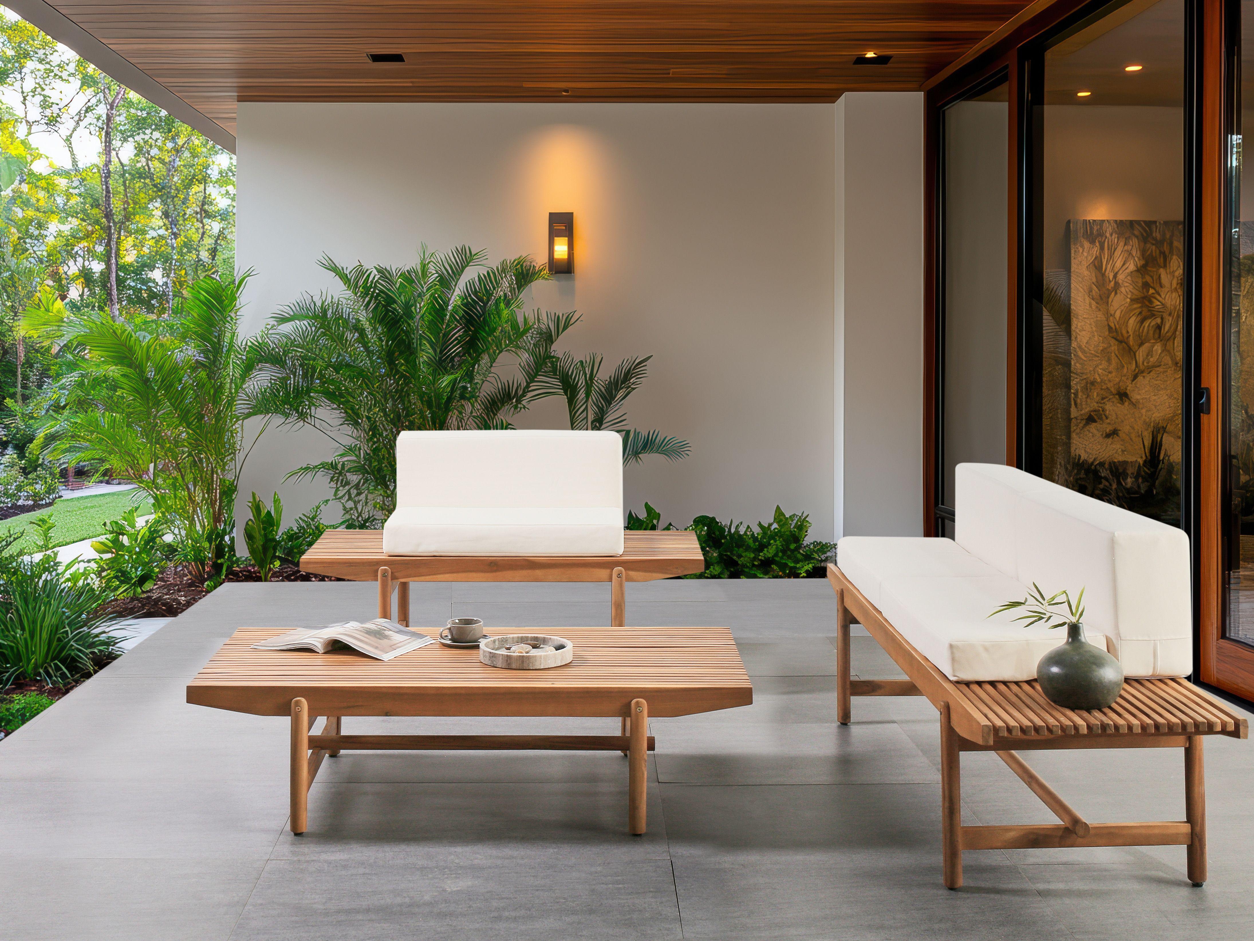 Beliani Salotto da giardino en Legno d'acacia Rustico GIAVENO  