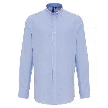 PREMIER Camicia a Maniche Lunghe a Righe con Colletto Button Down  