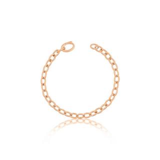 MUAU Schmuck  Bracelet forçat en or rose 750 20cm, 6mm 