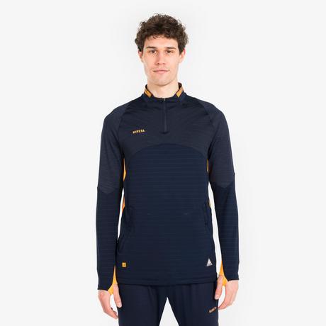 KIPSTA  Felpa uomo calcio mezza zip poliestere 