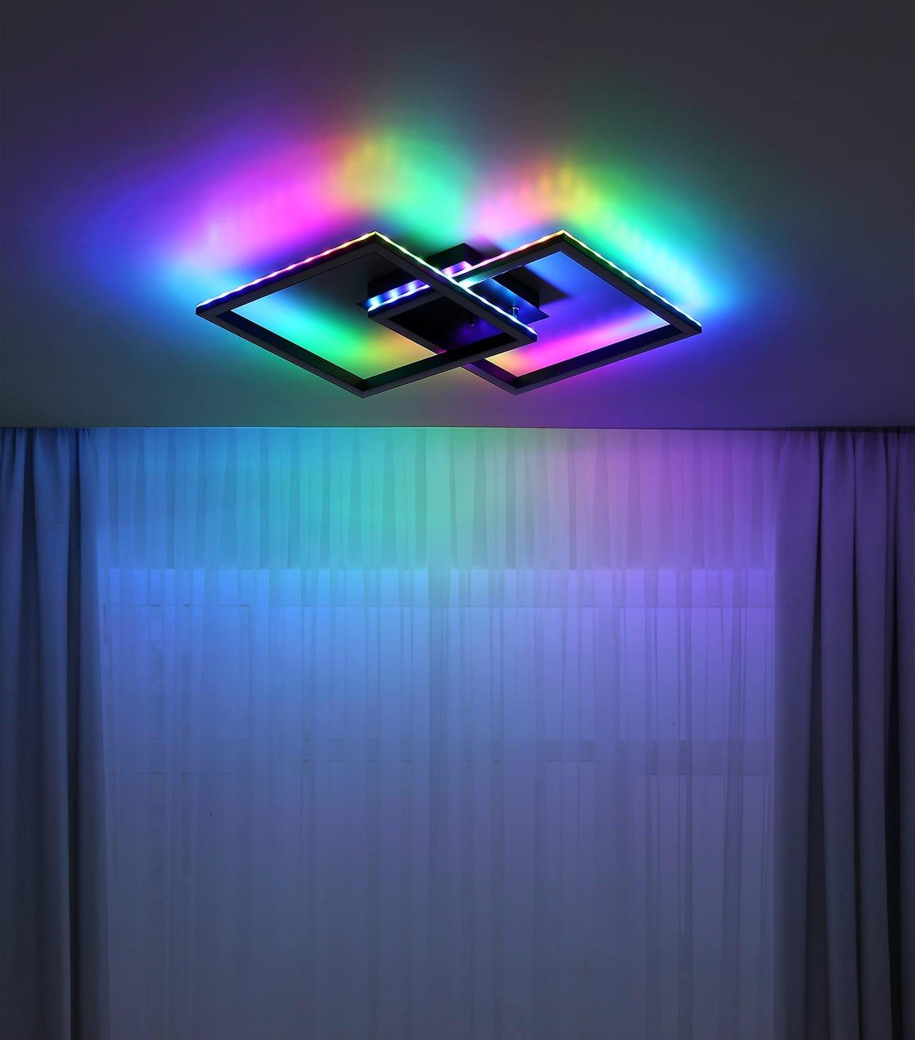 mutoni Lampada da soffitto Jepp in metallo nero opale LED  