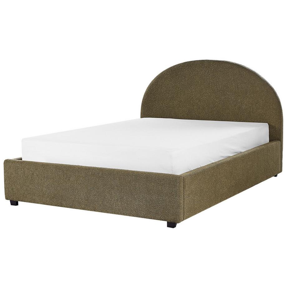 Beliani Letto contenitore en Bouclé Retrò VAUCLUSE  