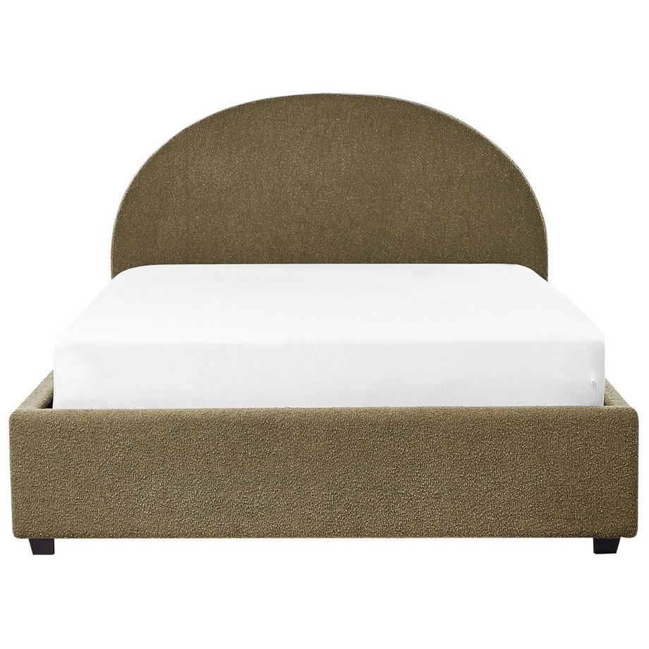 Beliani Letto contenitore en Bouclé Retrò VAUCLUSE  