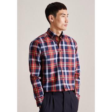 Flanellhemd Regular Fit Langarm Karo