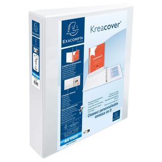 Exacompta Classeur PP personnalisable Kreacover - 4 anneaux en D 50mm - A4 maxi - x 10  