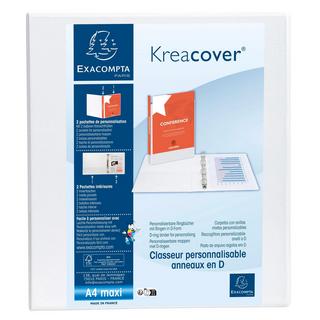 Exacompta Classeur PP personnalisable Kreacover - 4 anneaux en D 50mm - A4 maxi - x 10  