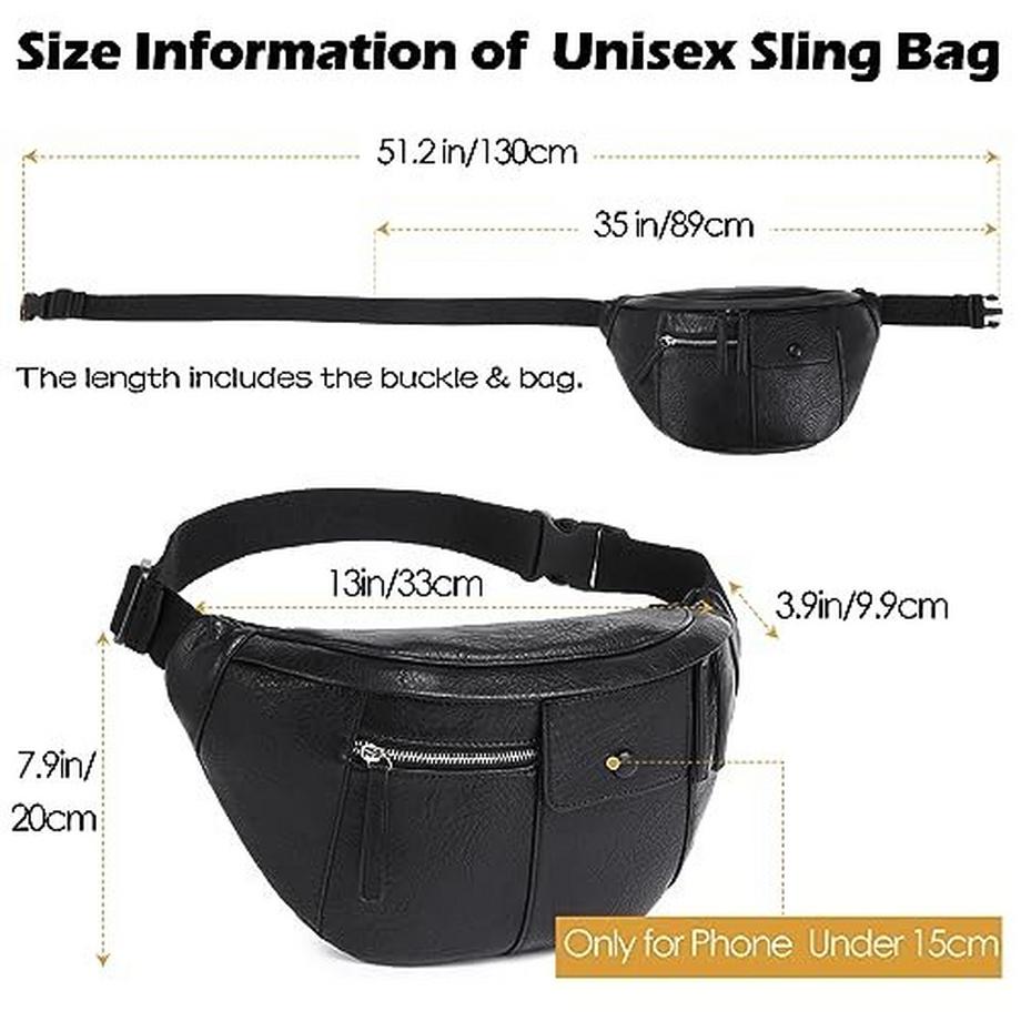 Only-bags.store Sac banane élégant à plusieurs poches  