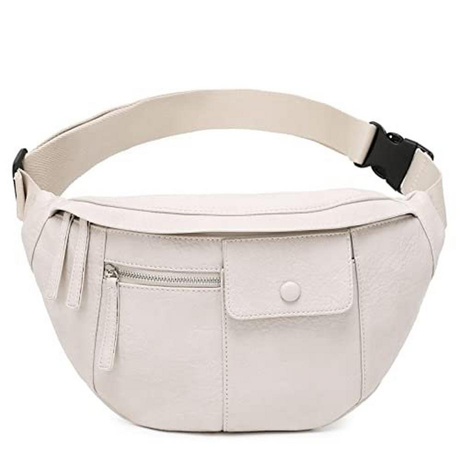 Fanny Pack Sac banane élégant avec plusieurs poches, sac de poitrine, sac à bandoulière, sac banane à large sangle pour les sports de fête, les voyages en plein air