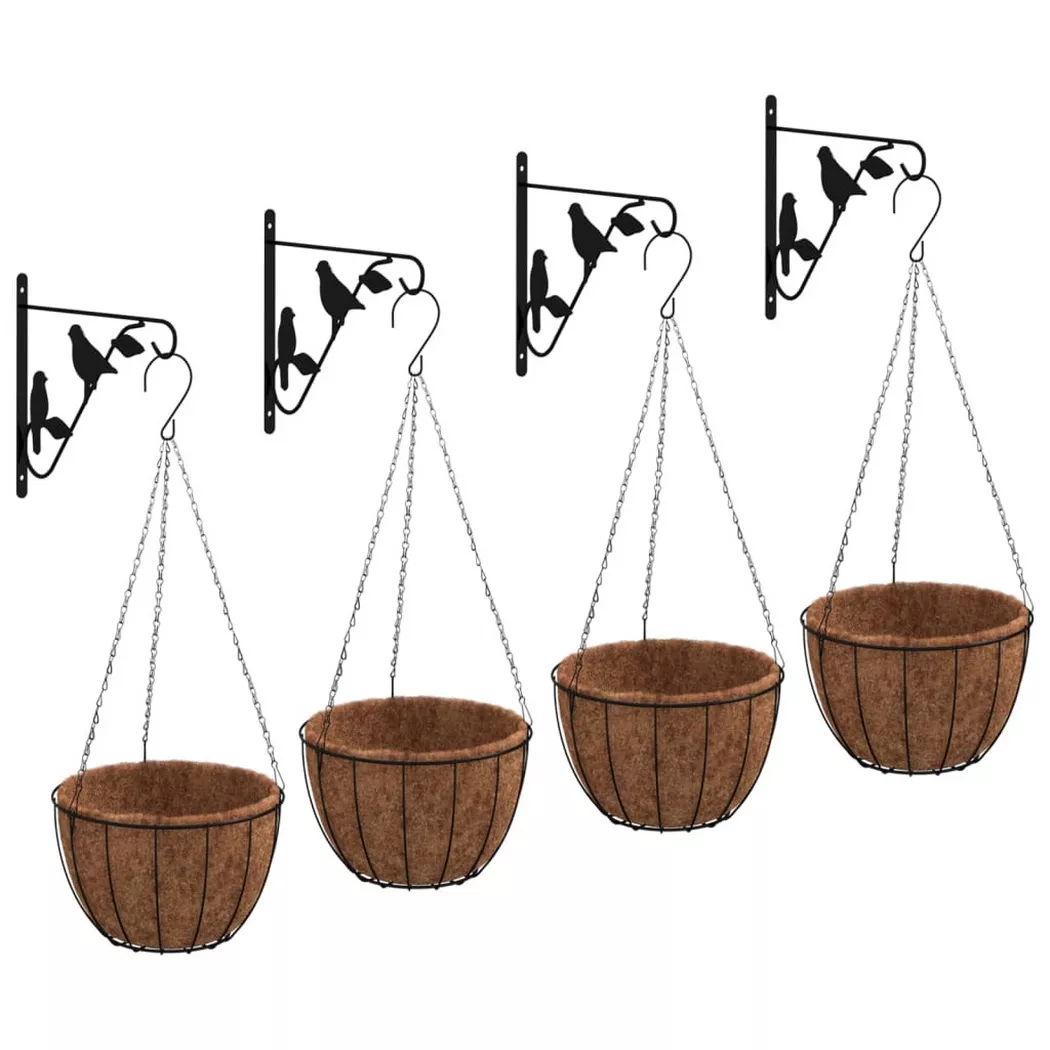 VidaXL - Support de plante suspendu, One Size, Noir