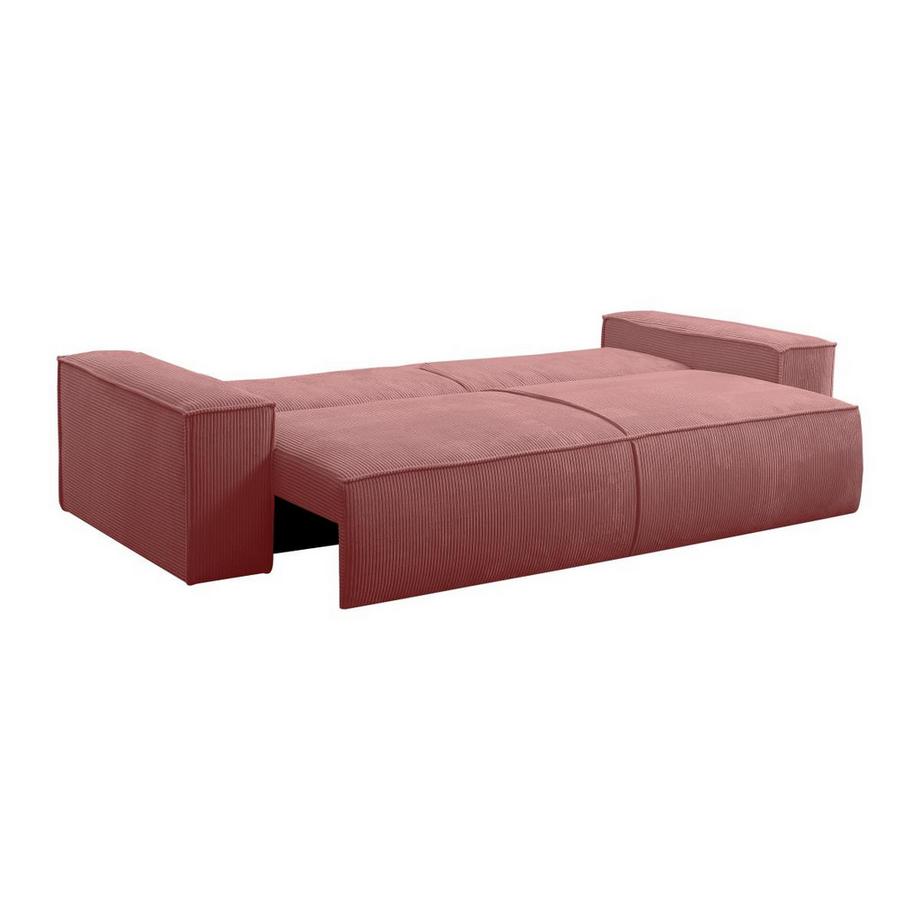 PASCAL MORABITO Schlafsofa 4-Sitzer - Cord - Rosa - AMELIA  