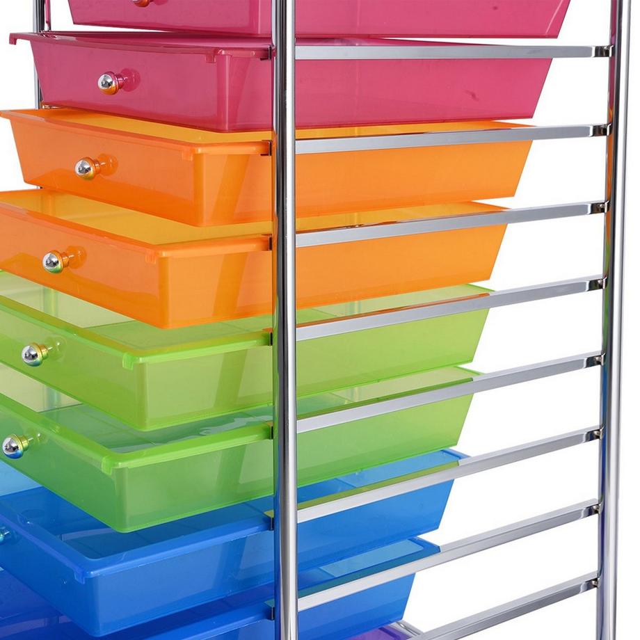 Northix Carrello portaoggetti con 10 cassetti  