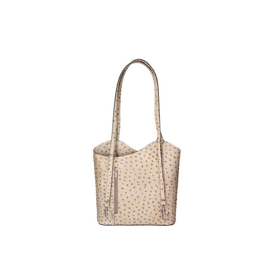 Gave Lux Sac à dos convertible en cuir imprimé autruche  