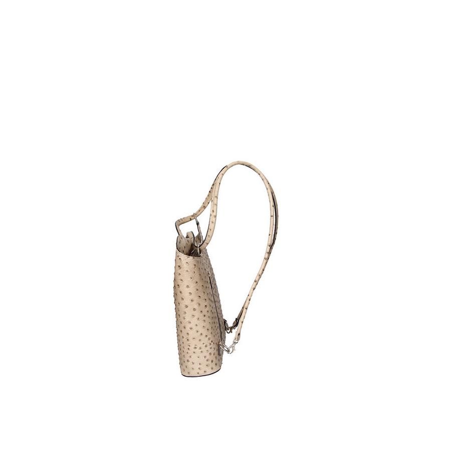 Gave Lux Sac à dos convertible en cuir imprimé autruche  
