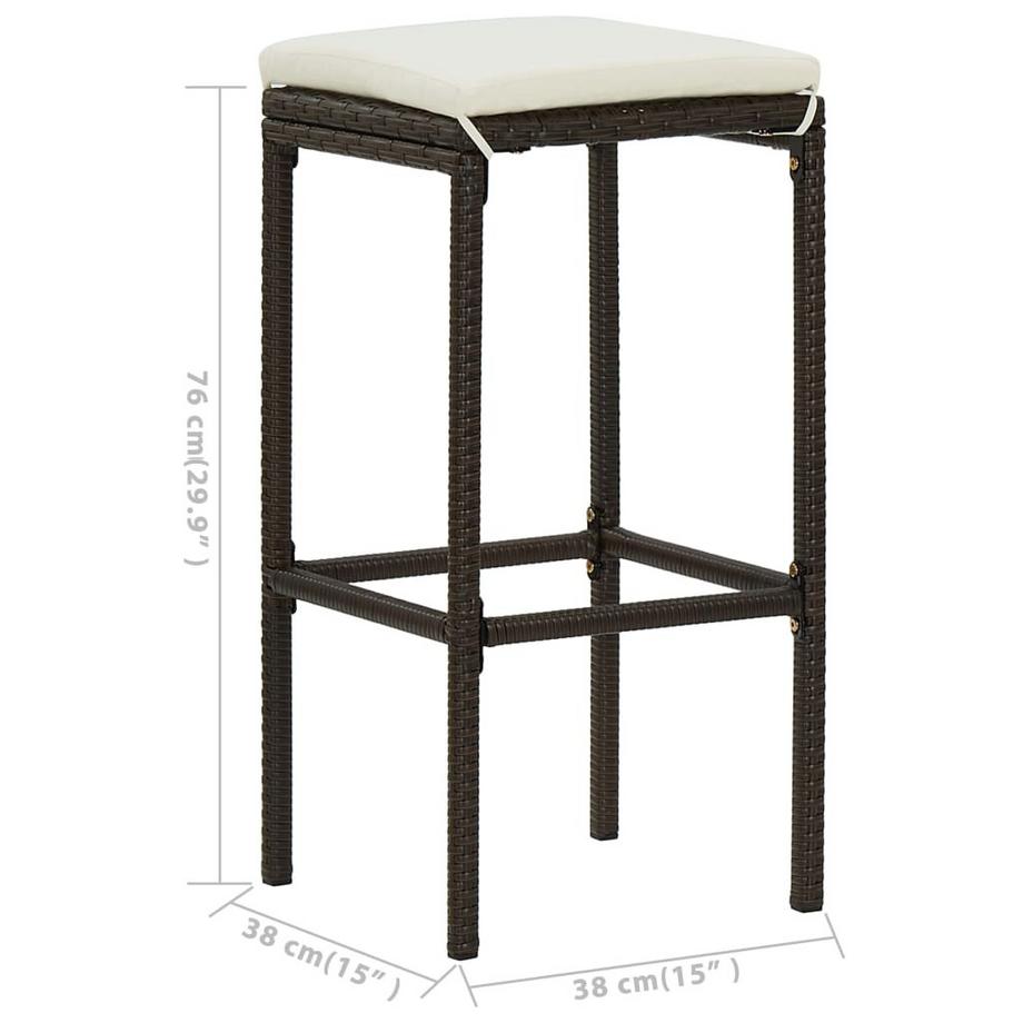 VidaXL Ensemble de bar de jardin bois d'acacia  