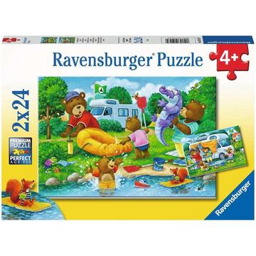 Puzzle Familie Bär geht campen (2x24)