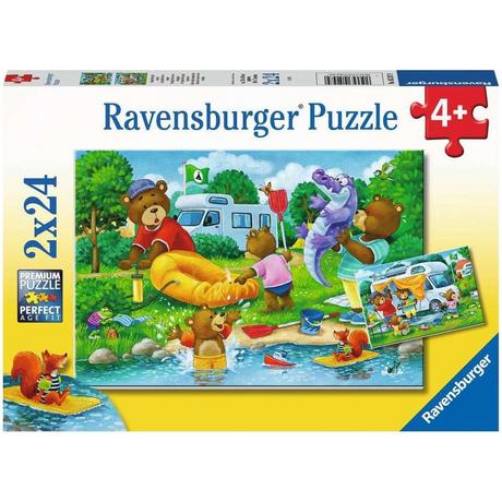 Ravensburger  Puzzle Familie Bär geht campen (2x24) 