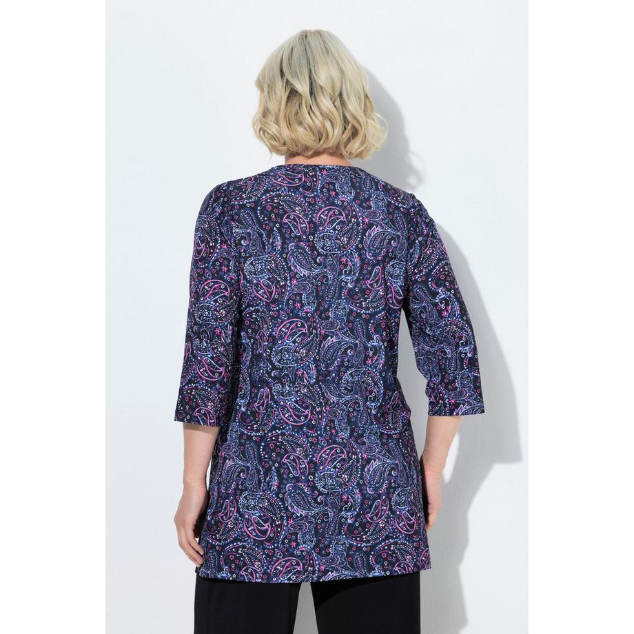 Ulla Popken T-shirt A-line Keyhole Girocollo Maniche 3/4  