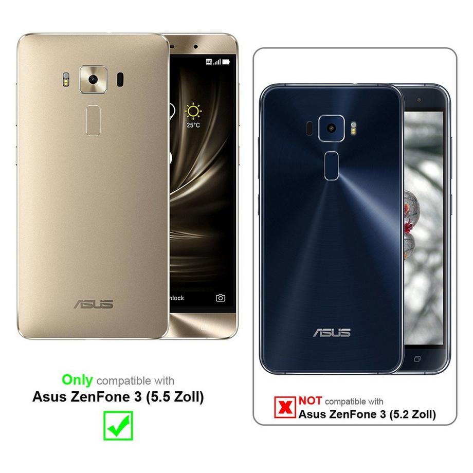 Cadorabo  Housse compatible avec Asus ZenFone 3 (5.5 Zoll) - Coque de protection avec fermeture magnétique, fonction de support et compartiment pour carte 