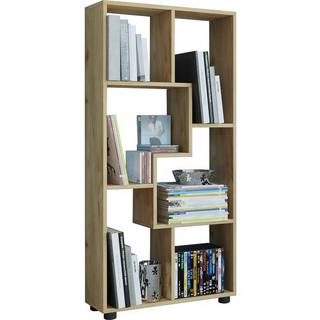 VCM Holzregal stehend | platzsparendes Regal | Maße:  H. 119 x B. 60 x T. 20 cm | Elegantes Regal stehend | Aufbewahrungsregal | Bücherregal | Raumteiler  